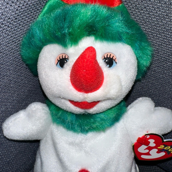 Ty Beanie Baby Snowman Plush Toy Holiday“Snowgirl” 2000 Vintage Christmas H - Picture 4 of 16